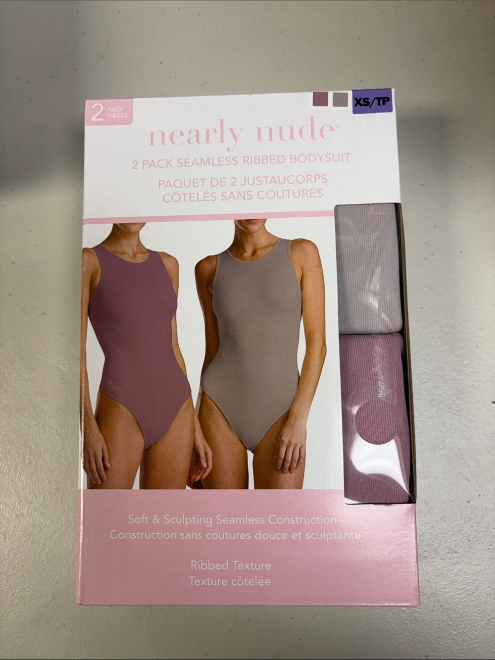 Nearly Nude Women’s 2 Pack Ribbed Bodysuit